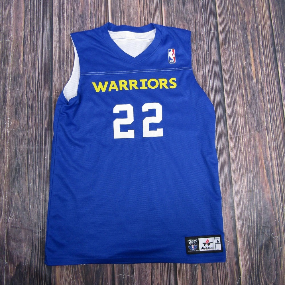 Golden State Warriors Jersey Youth Large Blue NBA Basketball Alleson Athletic